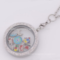 Latest silver round pendants design, simple magnetic pendants for double crystal lockets jewelry